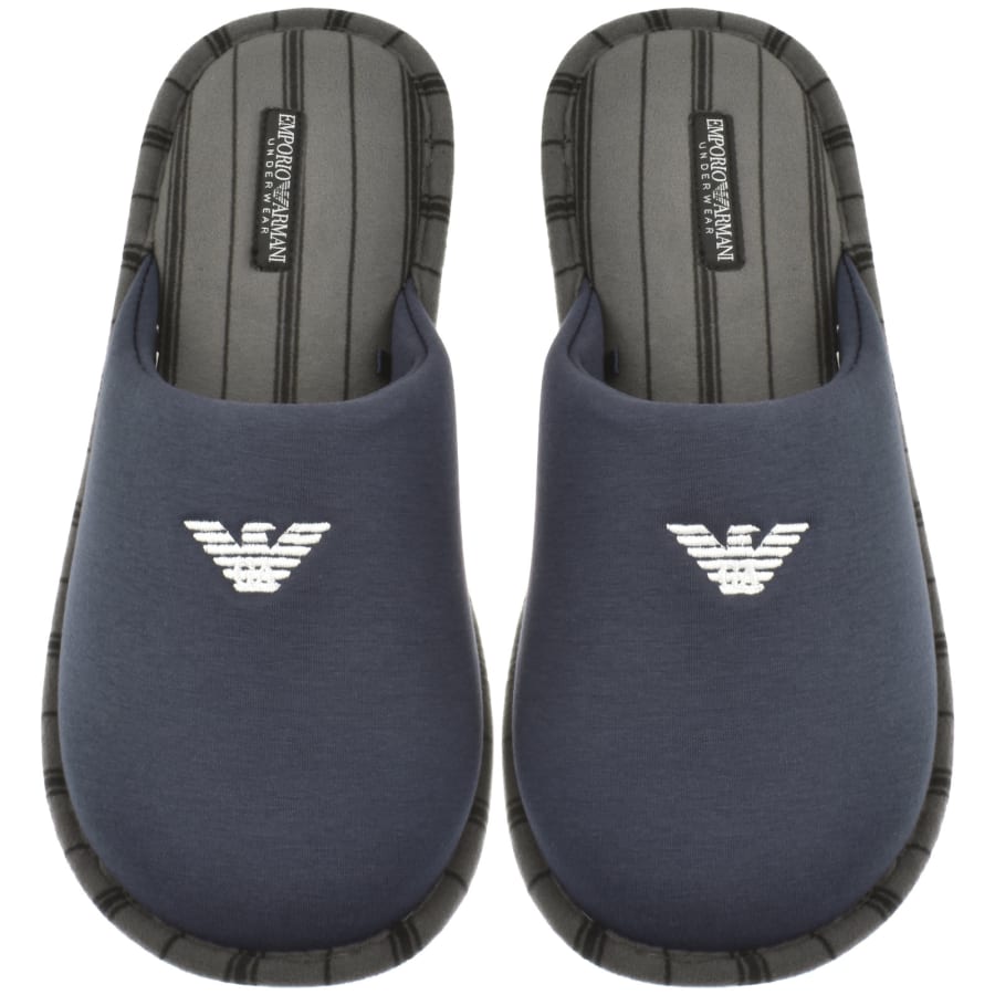Emporio Armani Slippers Blue Mainline Menswear Denmark